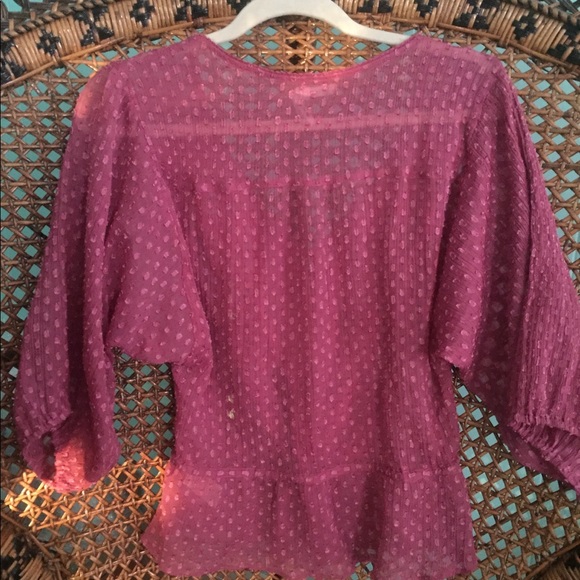 Kimchi Blue Magenta Lace Top GUNNE SAX DUPE - Picture 3 of 3